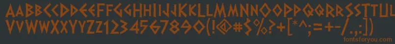 Dalek ffy Font – Brown Fonts on Black Background