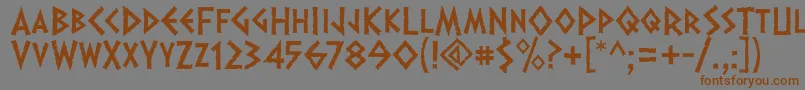 Dalek ffy Font – Brown Fonts on Gray Background