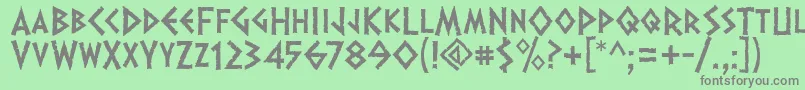 Dalek ffy Font – Gray Fonts on Green Background