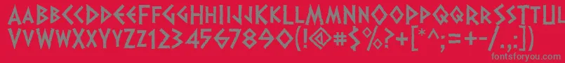 Dalek ffy Font – Gray Fonts on Red Background