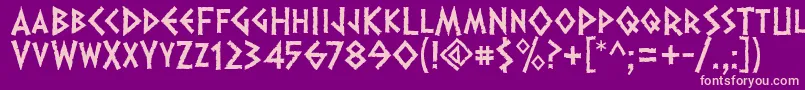 Dalek ffy Font – Pink Fonts on Purple Background