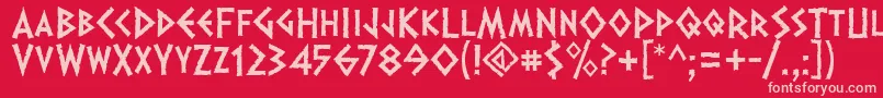 Dalek ffy Font – Pink Fonts on Red Background