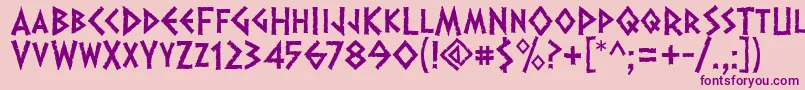 Dalek ffy Font – Purple Fonts on Pink Background