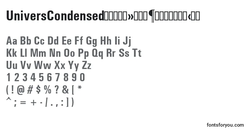UniversCondensedРџРѕР»СѓР¶РёСЂРЅС‹Р№ Font – alphabet, numbers, special characters