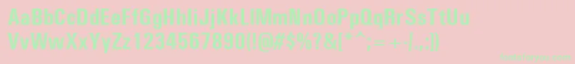 UniversCondensedРџРѕР»СѓР¶РёСЂРЅС‹Р№ Font – Green Fonts on Pink Background