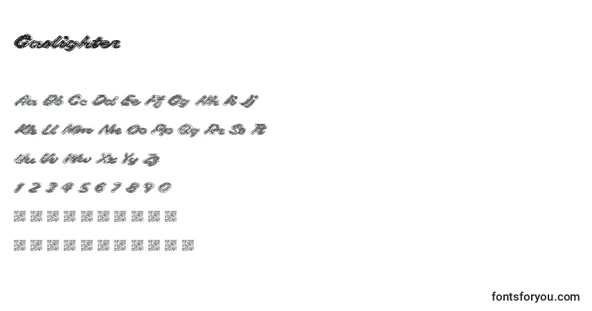 Шрифт Gaslighter – алфавит, цифры, специальные символы