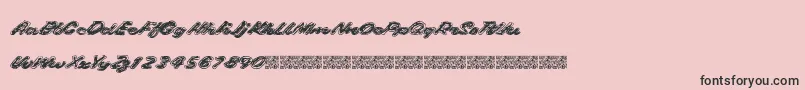 フォントGaslighter – ピンクの背景に黒い文字