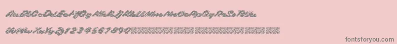 Gaslighter Font – Gray Fonts on Pink Background