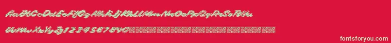Gaslighter Font – Green Fonts on Red Background