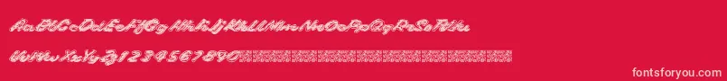 Gaslighter Font – Pink Fonts on Red Background