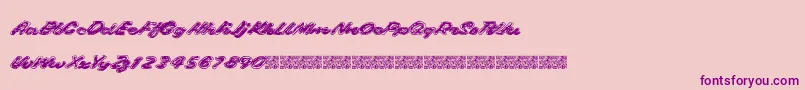 Gaslighter Font – Purple Fonts on Pink Background