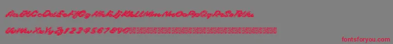 Gaslighter Font – Red Fonts on Gray Background