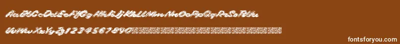 Gaslighter Font – White Fonts on Brown Background