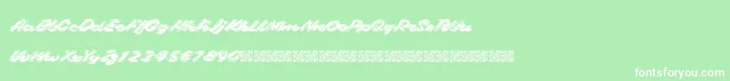 Gaslighter Font – White Fonts on Green Background