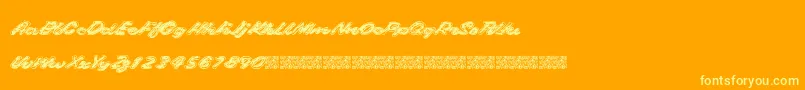 Gaslighter Font – Yellow Fonts on Orange Background