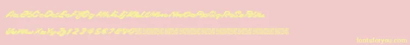 Gaslighter Font – Yellow Fonts on Pink Background