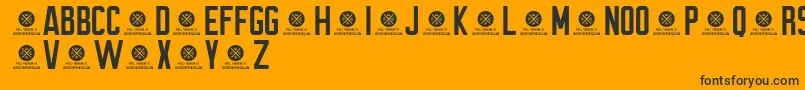 BrewmasterGothicDemo Font – Black Fonts on Orange Background
