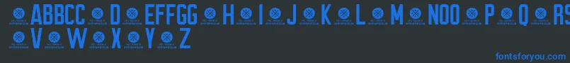 BrewmasterGothicDemo Font – Blue Fonts on Black Background