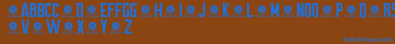 BrewmasterGothicDemo Font – Blue Fonts on Brown Background