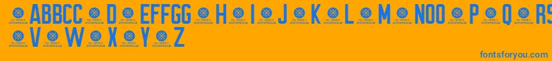 BrewmasterGothicDemo Font – Blue Fonts on Orange Background