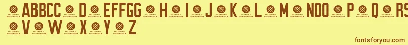 BrewmasterGothicDemo Font – Brown Fonts on Yellow Background
