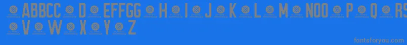 BrewmasterGothicDemo Font – Gray Fonts on Blue Background