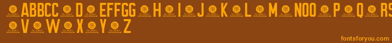 BrewmasterGothicDemo Font – Orange Fonts on Brown Background