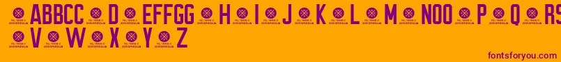 BrewmasterGothicDemo Font – Purple Fonts on Orange Background