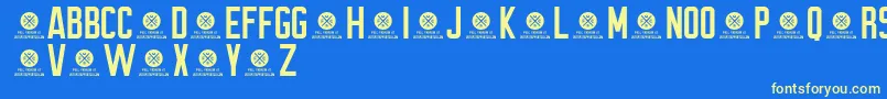 BrewmasterGothicDemo Font – Yellow Fonts on Blue Background
