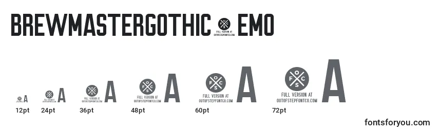 BrewmasterGothicDemo Font Sizes