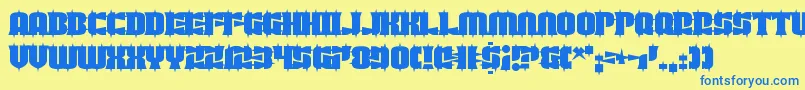 GuestCircusParadiso Font – Blue Fonts on Yellow Background