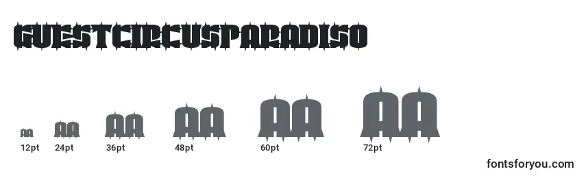 GuestCircusParadiso Font Sizes