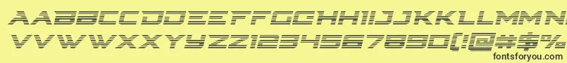 Cyberdynegradital Font – Black Fonts on Yellow Background