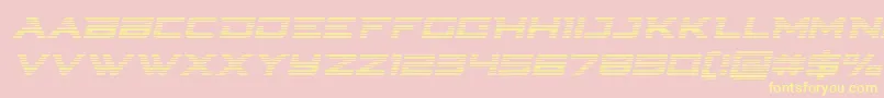 Cyberdynegradital Font – Yellow Fonts on Pink Background