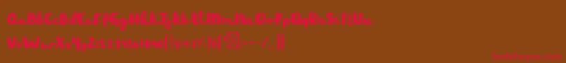 Rainyday Font – Red Fonts on Brown Background