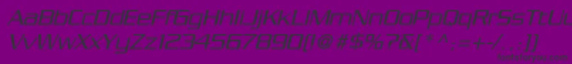 SerpentineLtLightOblique Font – Black Fonts on Purple Background