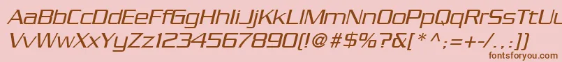SerpentineLtLightOblique Font – Brown Fonts on Pink Background