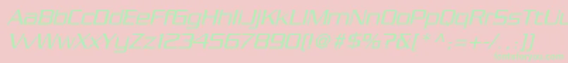 SerpentineLtLightOblique Font – Green Fonts on Pink Background