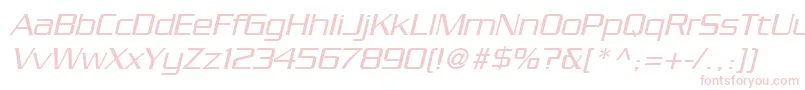 SerpentineLtLightOblique Font – Pink Fonts on White Background