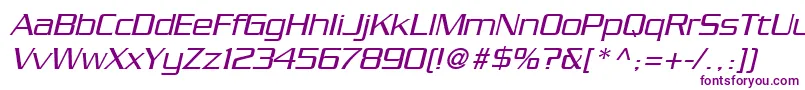 SerpentineLtLightOblique Font – Purple Fonts on White Background