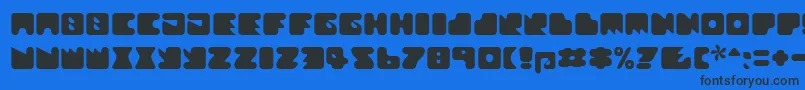 Шрифт Textanr ffy – чёрные шрифты на синем фоне