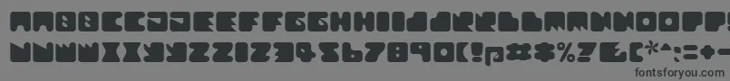 フォントTextanr ffy – 黒い文字の灰色の背景
