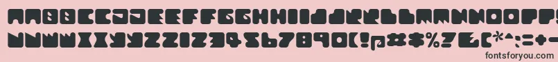 フォントTextanr ffy – ピンクの背景に黒い文字