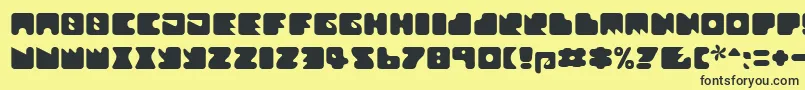 Textanr ffy-Schriftart – Schwarze Schriften auf gelbem Hintergrund