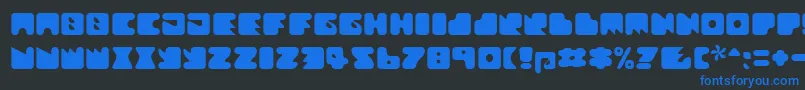Textanr ffy Font – Blue Fonts on Black Background