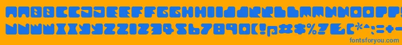 Textanr ffy Font – Blue Fonts on Orange Background