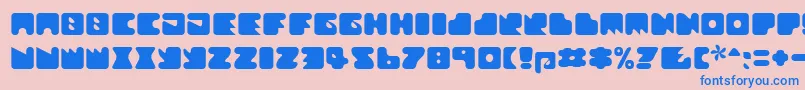 フォントTextanr ffy – ピンクの背景に青い文字