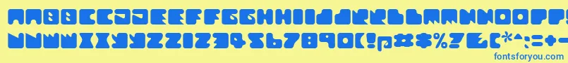 Шрифт Textanr ffy – синие шрифты на жёлтом фоне