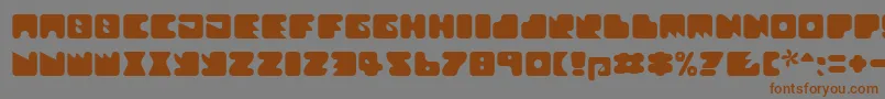 Шрифт Textanr ffy – коричневые шрифты на сером фоне