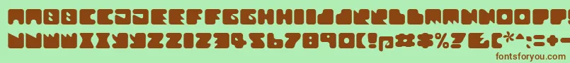 Textanr ffy-fontti – ruskeat fontit vihreällä taustalla